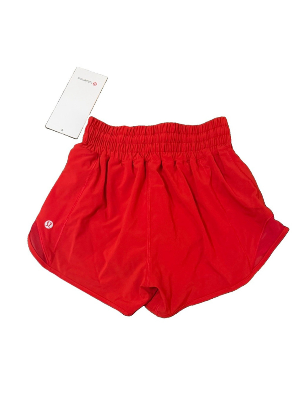 LULULEMON HOTTY HOT HIGH RISE SHORT 2.5” LINED OXFORD RED COLOR SIZE 0 NWT